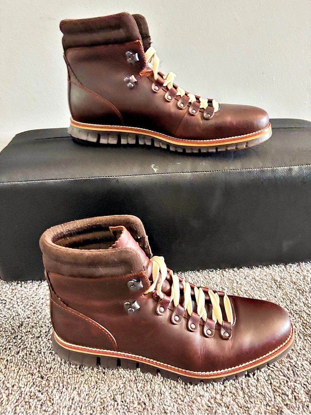 Cole Haan Zerogrand Leather Hiker Boot Brown US 10.5 Mint condition. Wore once